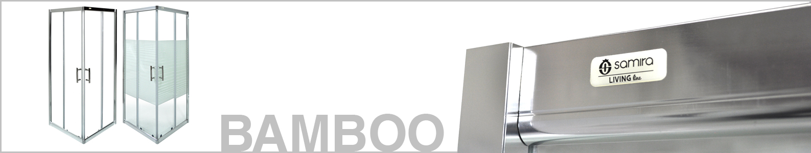 Box doccia angolare 70×70 Bamboo, cabina doccia in cristallo serigrafato 5 mm Arredo