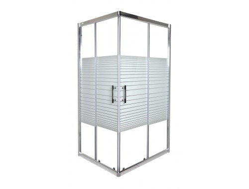 Box doccia angolare 80×100 Oslo, cabina doccia in cristallo serigrafato 6 mm Arredo
