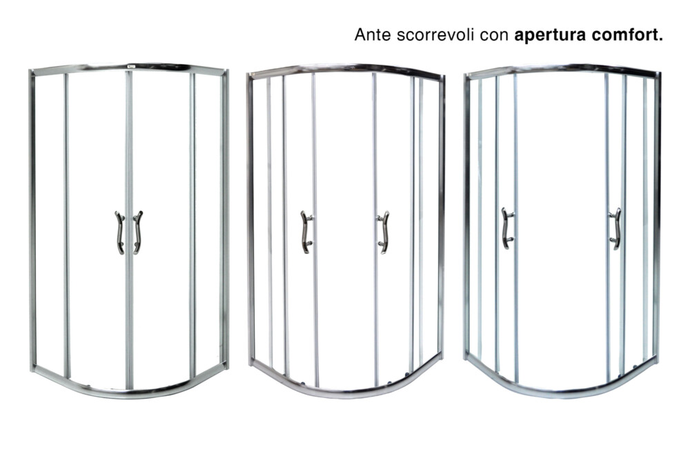Box doccia tondo 80×80 Oblò, cabina semicircolare in cristallo trasparente 6 mm Arredo
