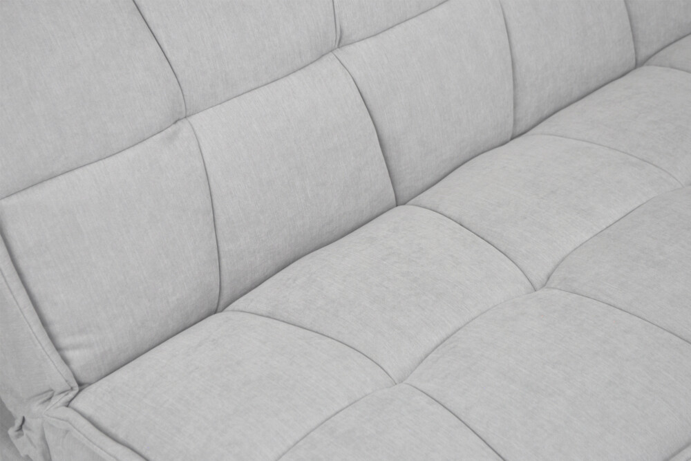 Divano letto clic clac in tessuto vellutato grigio, divano 3 posti mod. Bart Arredo