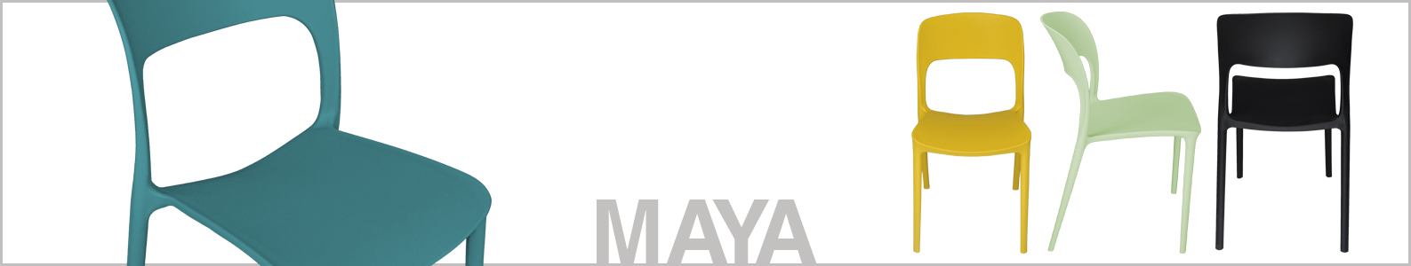 Sedia impilabile in polipropilene bianca mod. Maya Arredo
