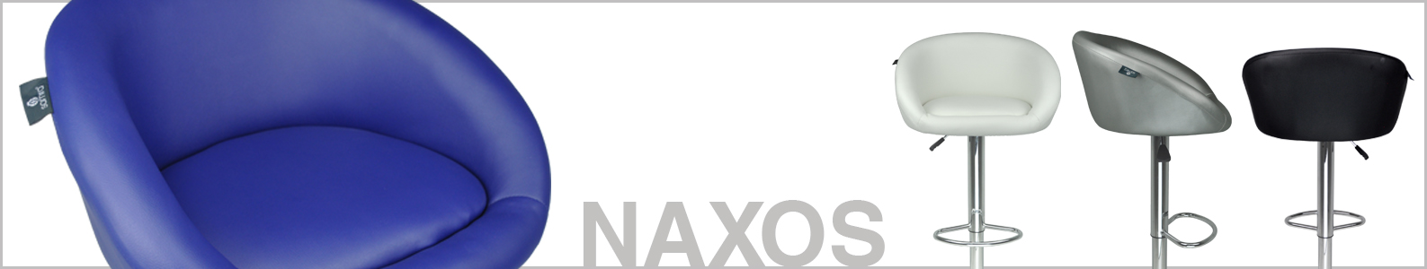 Sgabello da bar bianco in ecopelle, sgabello da cucina mod. Naxos Naxos