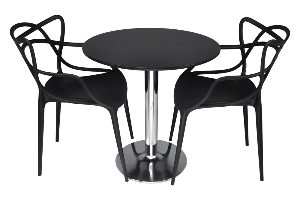 Tavolo rotondo 70 cm nero, tavolino da bar mod. Romeo Arredo