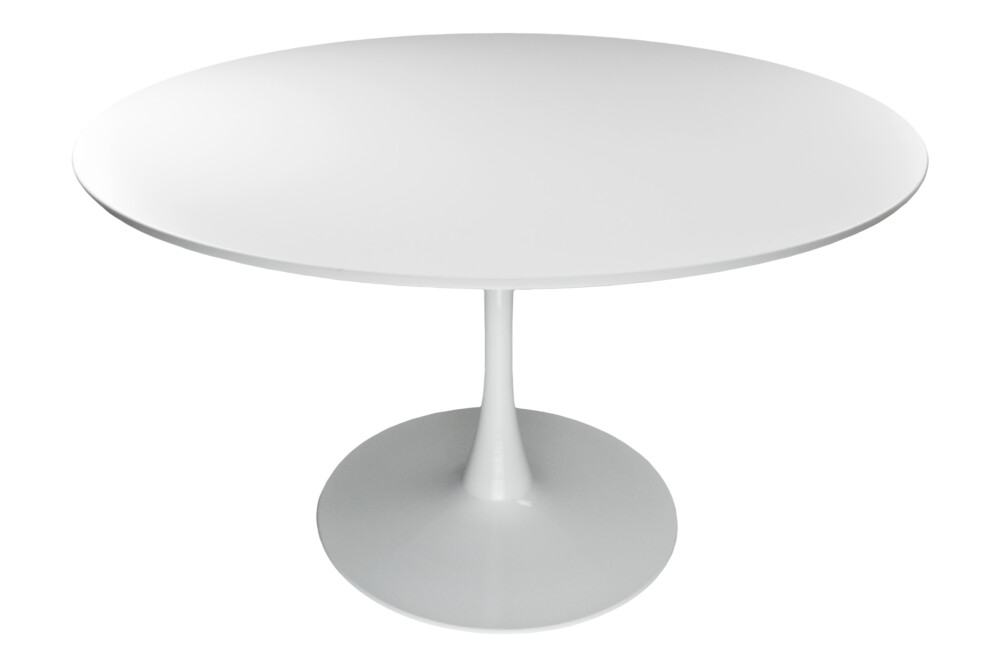 Tavolo rotondo 120 cm, tavolo da pranzo tondo bianco mod. Omar Arredo