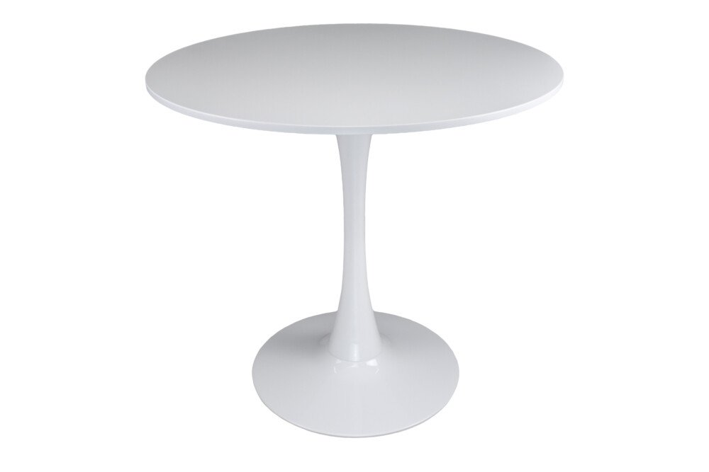 Tavolo rotondo 80 cm, tavolo da pranzo tondo bianco mod. Omar Arredo