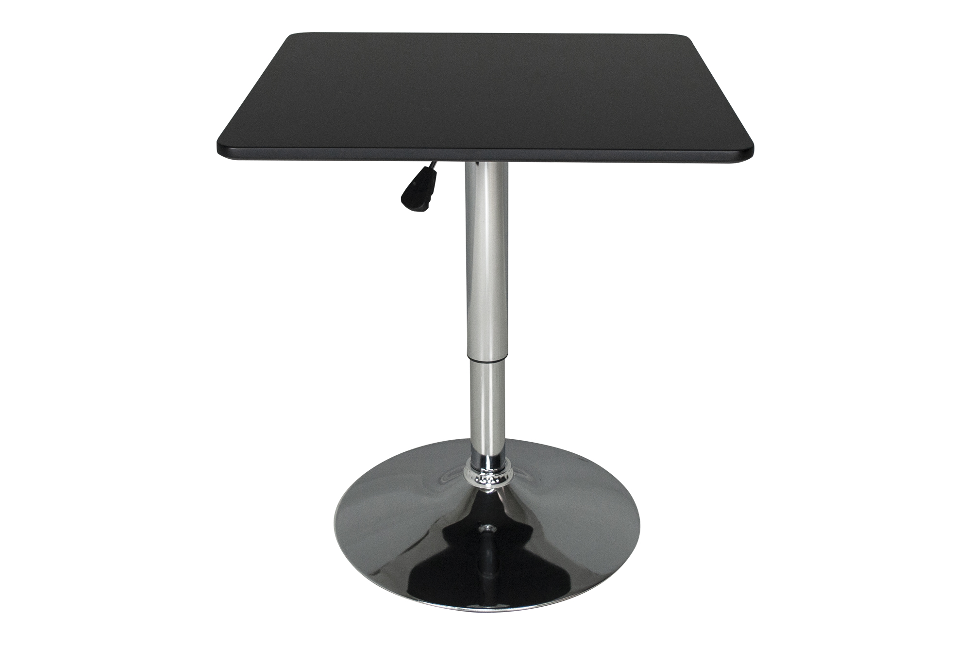 Tavolo regolabile in altezza quadrato 60x60 nero, tavolo alto da bar Romeo  – Samira Italia