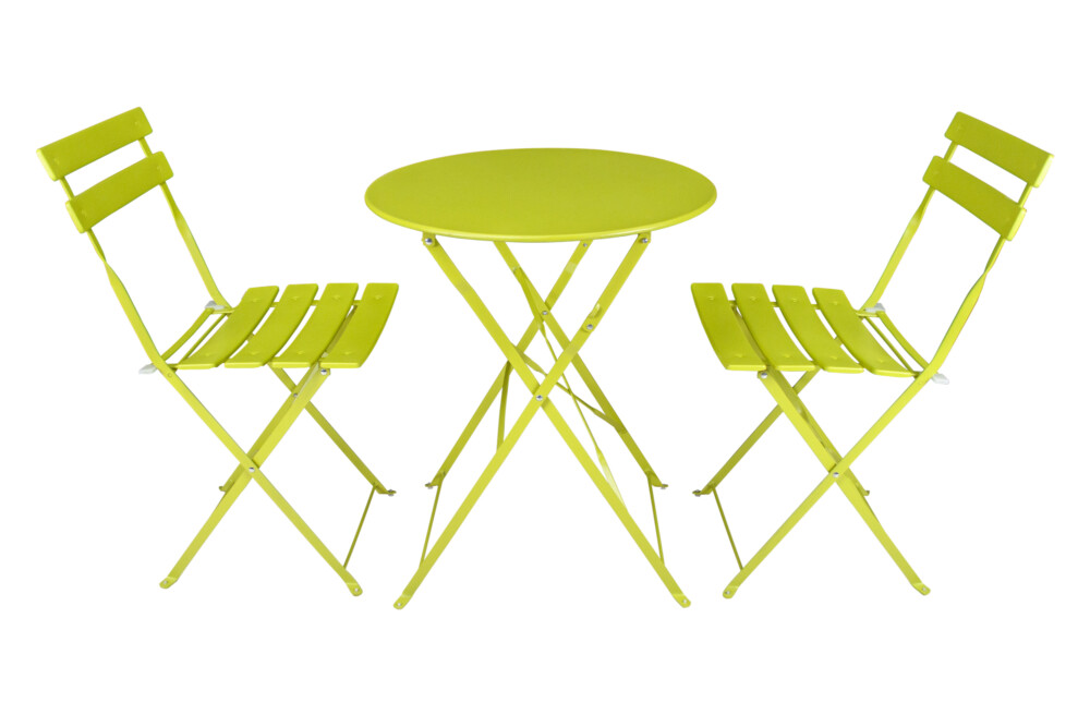 Set tavolo e sedie da giardino pieghevoli, set tavolo e sedie da esterno lime mod. Positano Giardino