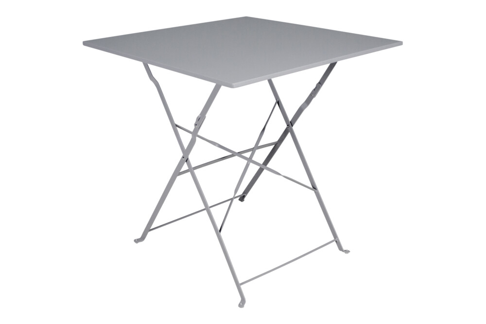 Tavolo pieghevole in metallo grigio, tavolo richiudibile 70×70 mod. Sorrento Arredo