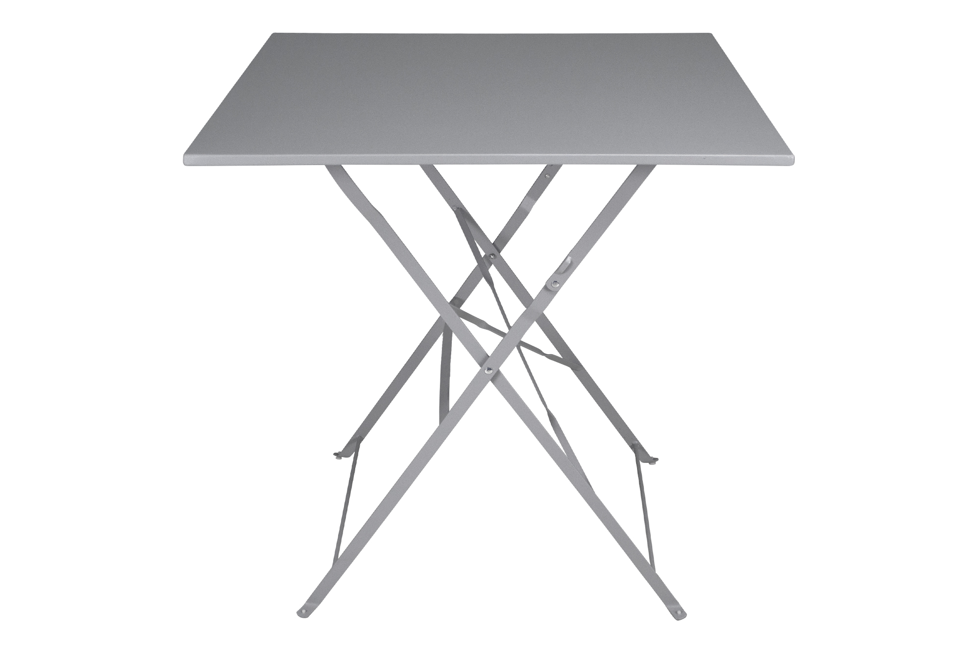 Tavolo pieghevole in metallo grigio, tavolo richiudibile 70x70 mod.  Sorrento – Samira Italia