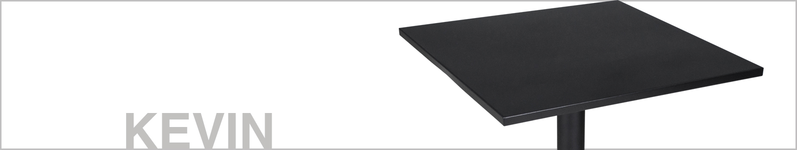 Tavolo bar quadrato 70×70 nero, tavolo da esterno mod. Kevin Kevin