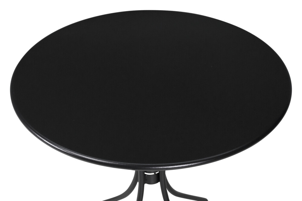 Tavolo bar rotondo 60 cm nero, tavolo da esterno mod. Rick Rick