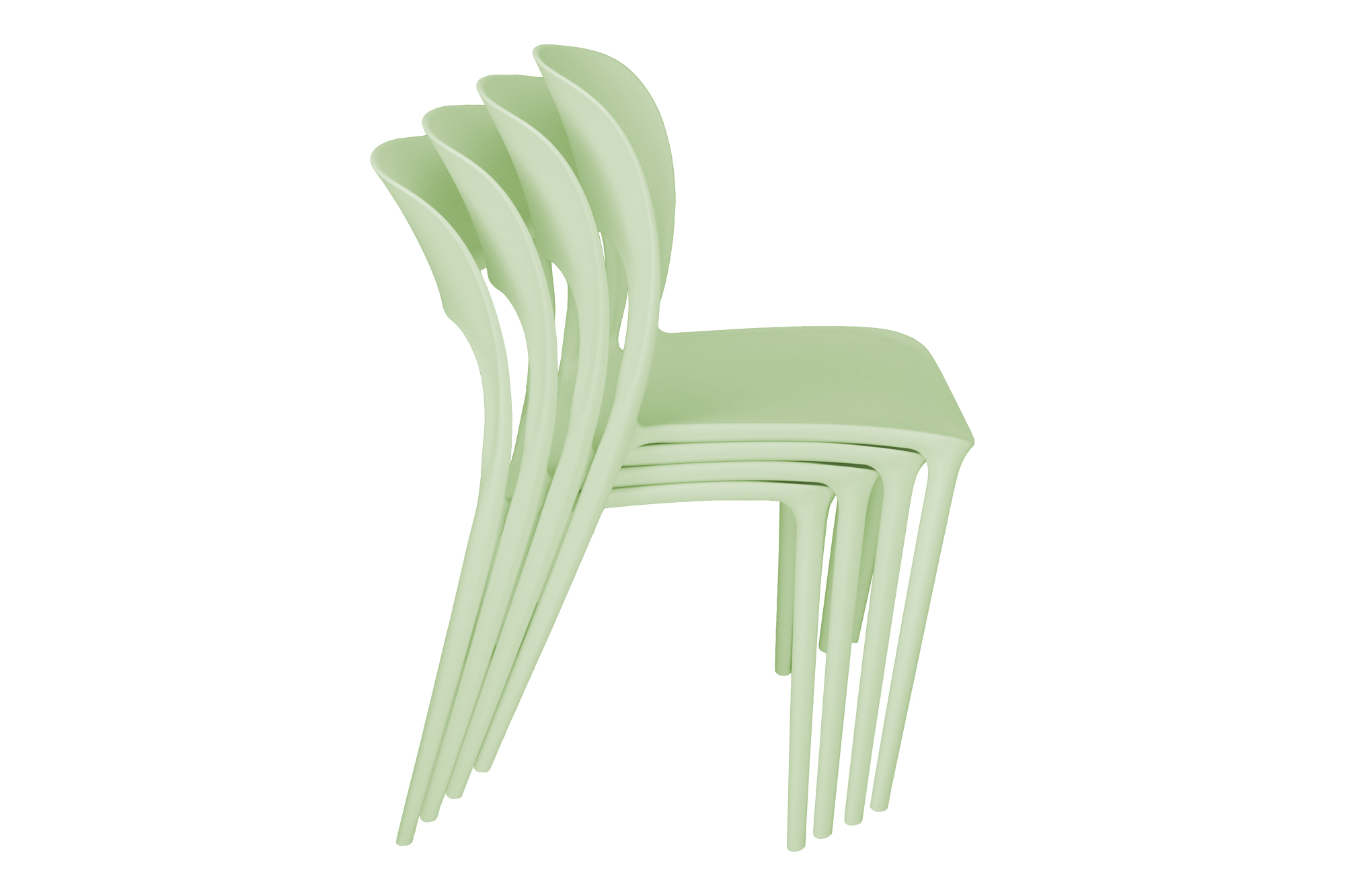 Sedia impilabile in polipropilene verde salvia mod. Maya – Samira