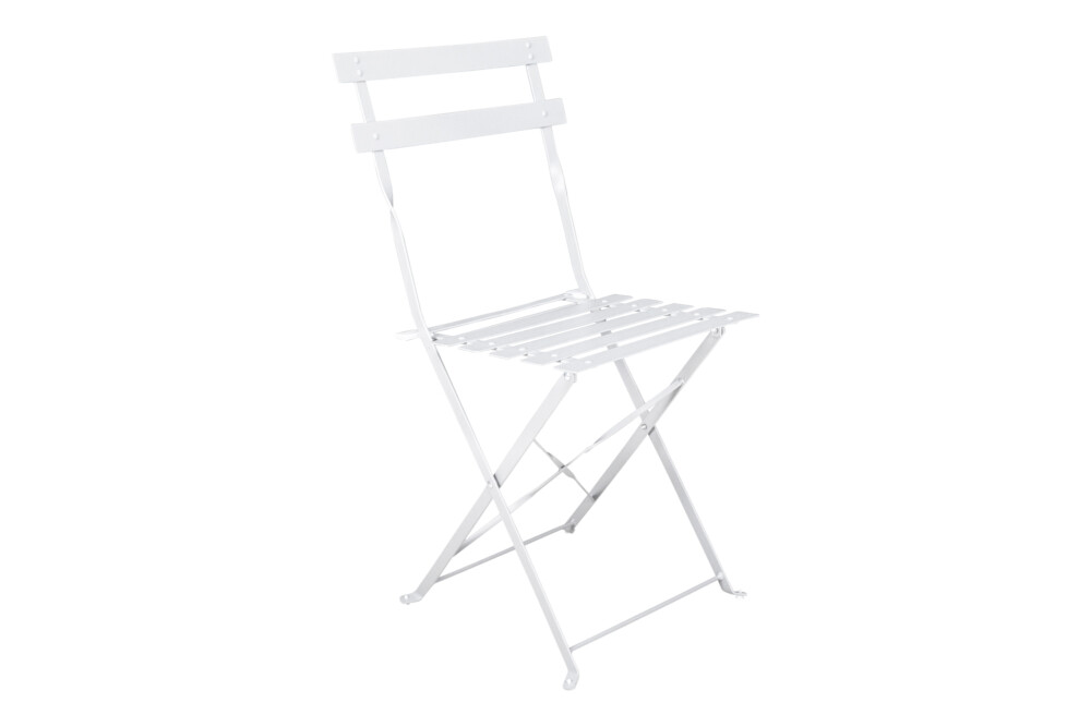 Sedia pieghevole da giardino in metallo bianco, sedia richiudibile mod. Amalfi Amalfi