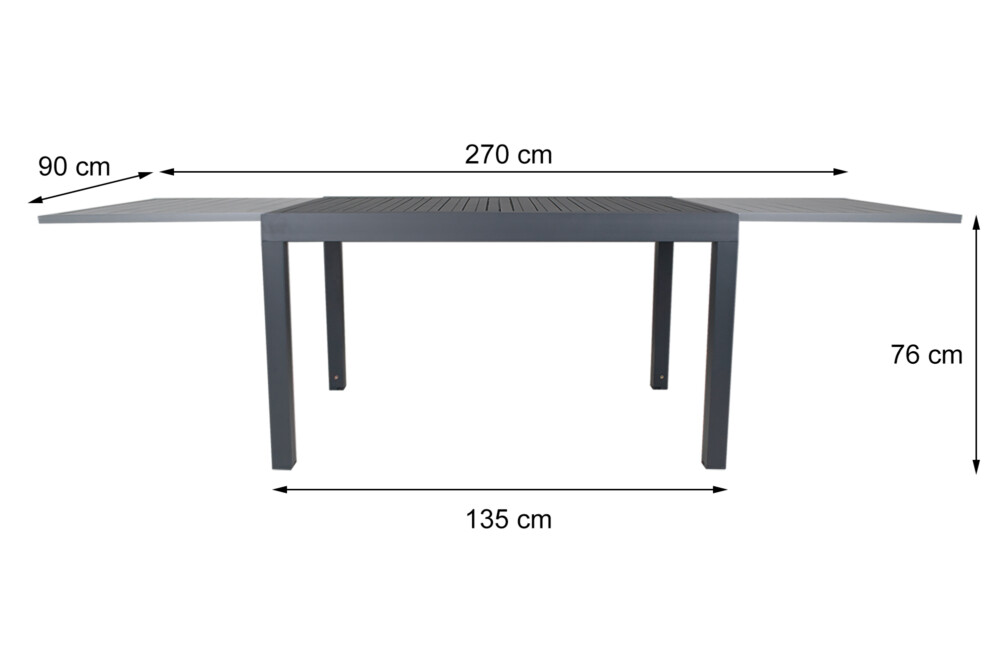 Tavolo da giardino allungabile 135/270 x 90 cm mod. Ares Ares